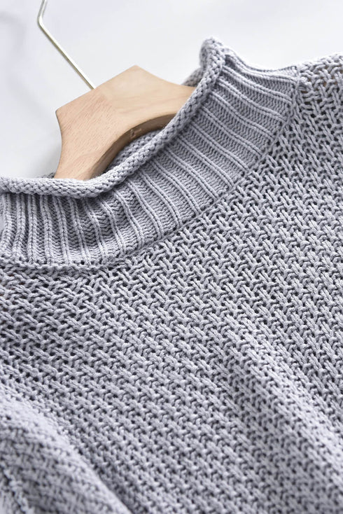 Oversized Chunky Batwing Long Sleeve Turtleneck Sweater
